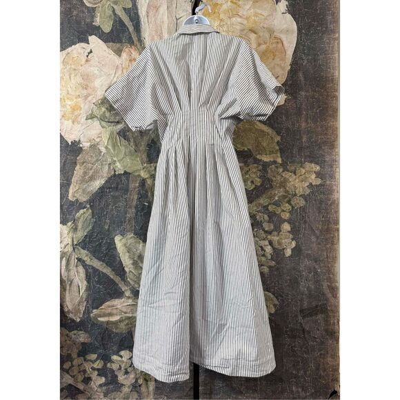 New Anthropologie The Tobie Button-Front Pleated Shirt Dress by Exquise Size S - Picture 11 of 11